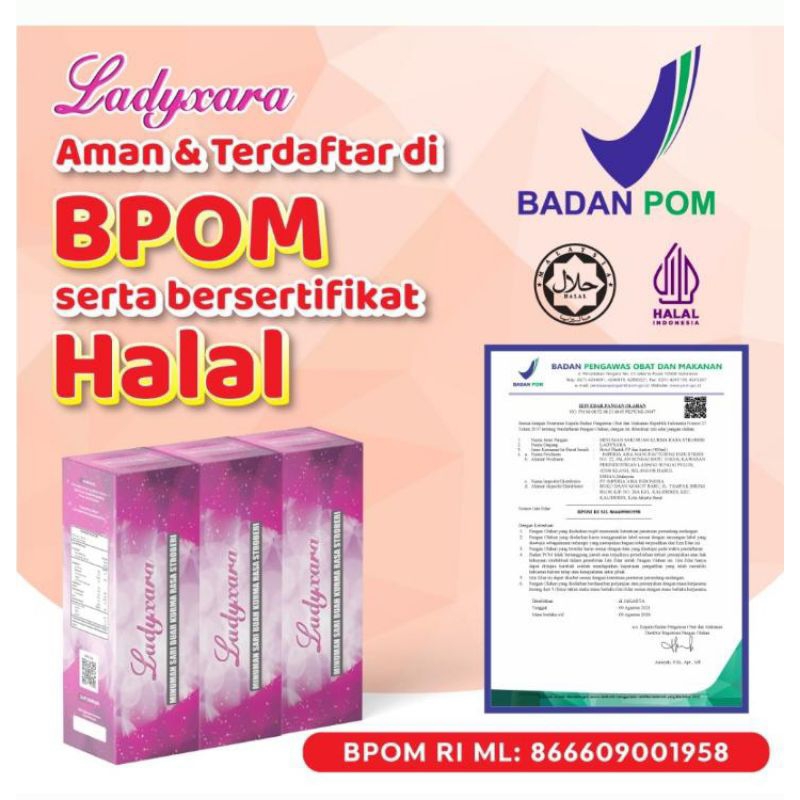 LADYXARA MINUMAN HERBAL KEWANITAAN / JUICE KURMA /PROMIL / Pengencangan PAYUDARA / PENGHILANG KEPUTI