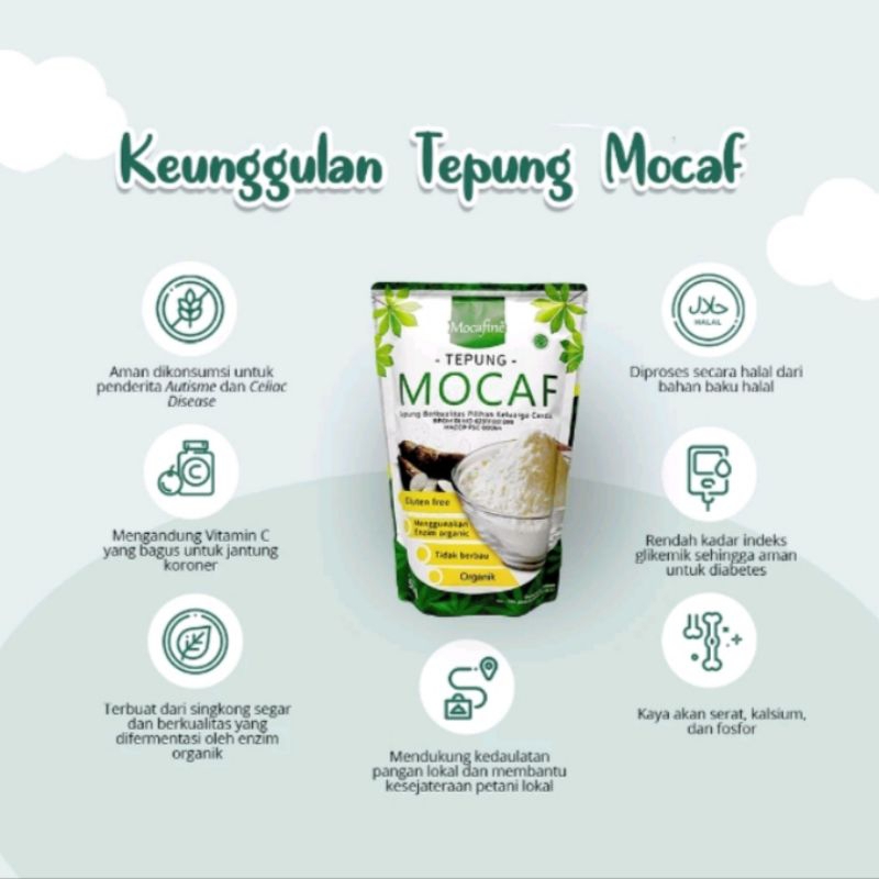 

Mocafine Tepung Mocaf Organik Gluten Free 500gr