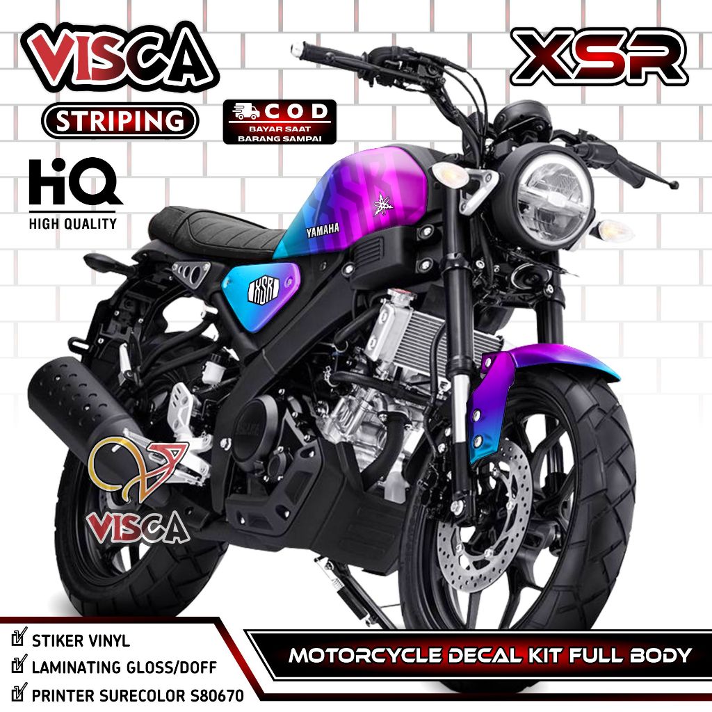 Decal XSR 155 Full Body - Stiker Motor Yamaha XSR 155 Fullbody - Dekal XSR - Striping Yamaha XSR 155