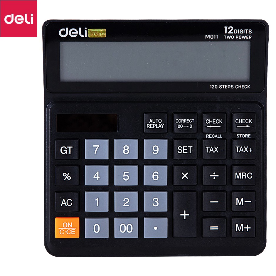 

KODE Y12P Deli Kalkulator Desktop 12 Digit LCD lebar 12 langkah garansi 3 tahun sertifikat CE EM112