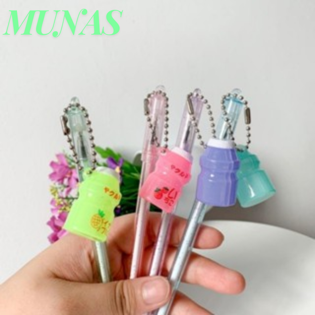 

MUNAS Pena Gantungan Botol Minuman Pulpen Lucu Gantungan Botol Blue Ink Gel Bisa di Hapus Bolpoin Tinta Gel Cair Erasable Pen Pulpen Gantungan Lucu