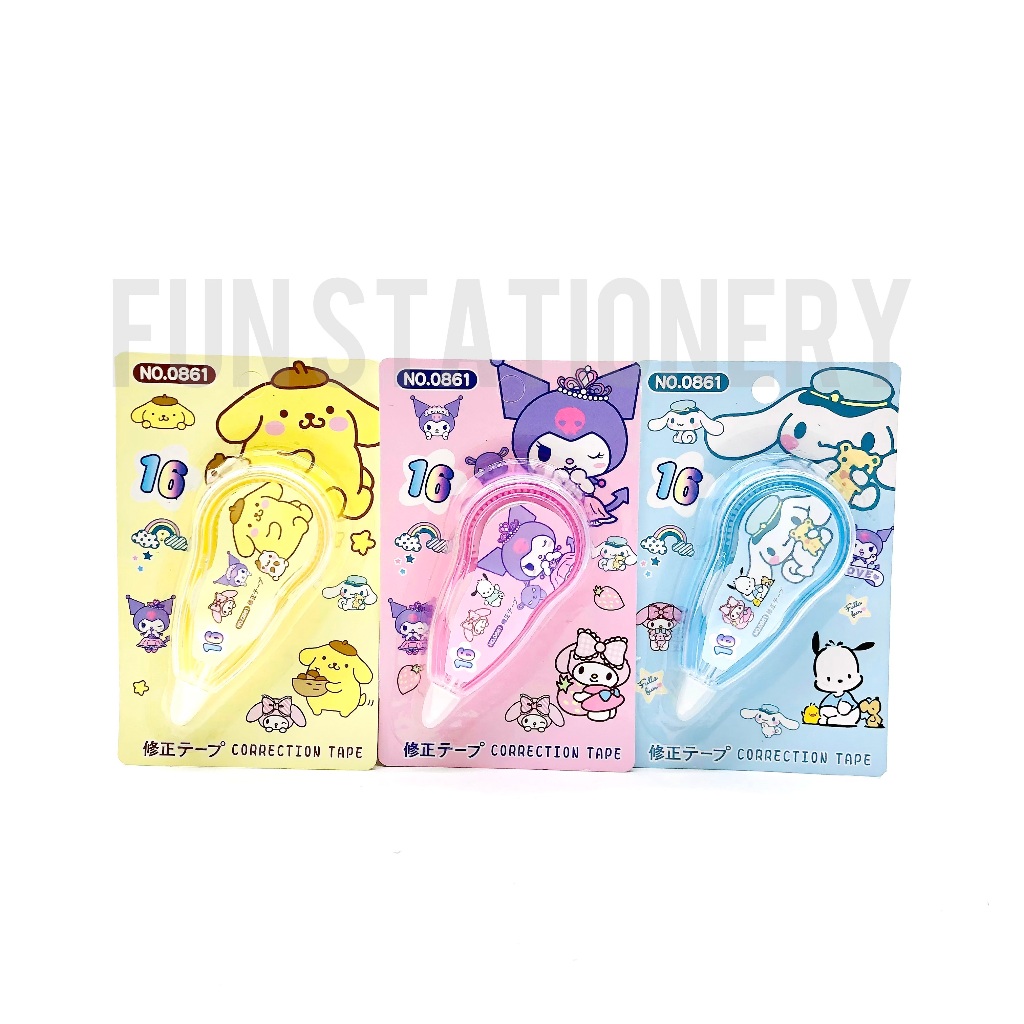 

CORRECTION ROLLER 0861 SANRIO (3.5M) / TIP-X KERTAS CINNAMOROLL KUROMI