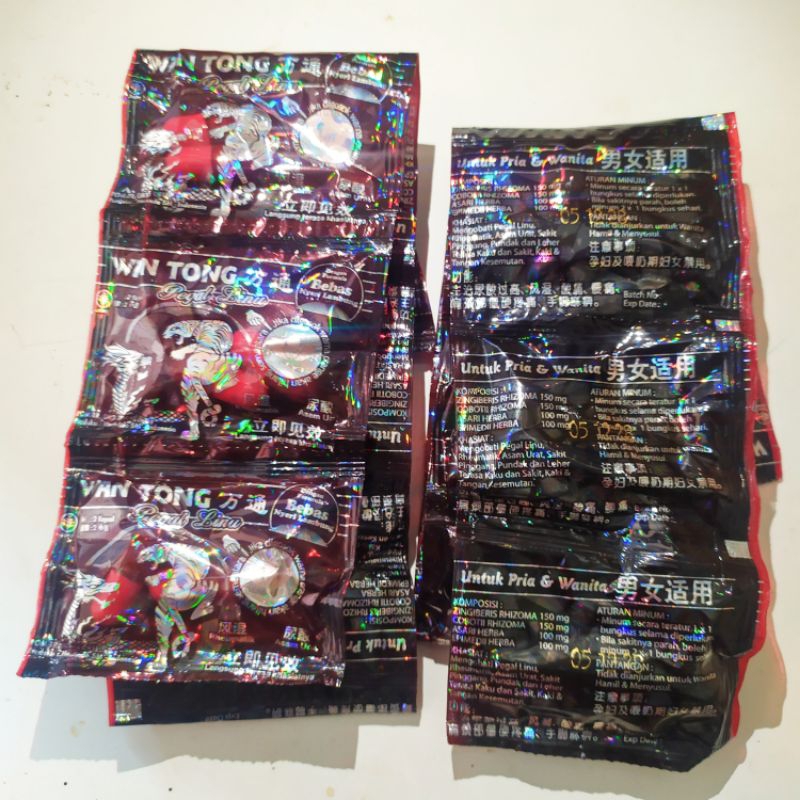 

(1sachet ) kemasan Plastik hitam WantongKapsul asli