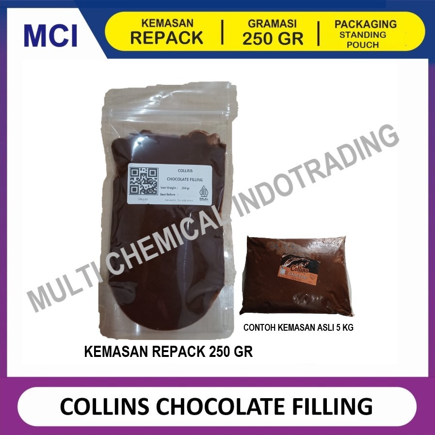 

COLLINS CHOCOLATE FILLING COLINS COKELAT PASTA COKLAT ISIAN ROTI REPACK 250 GR