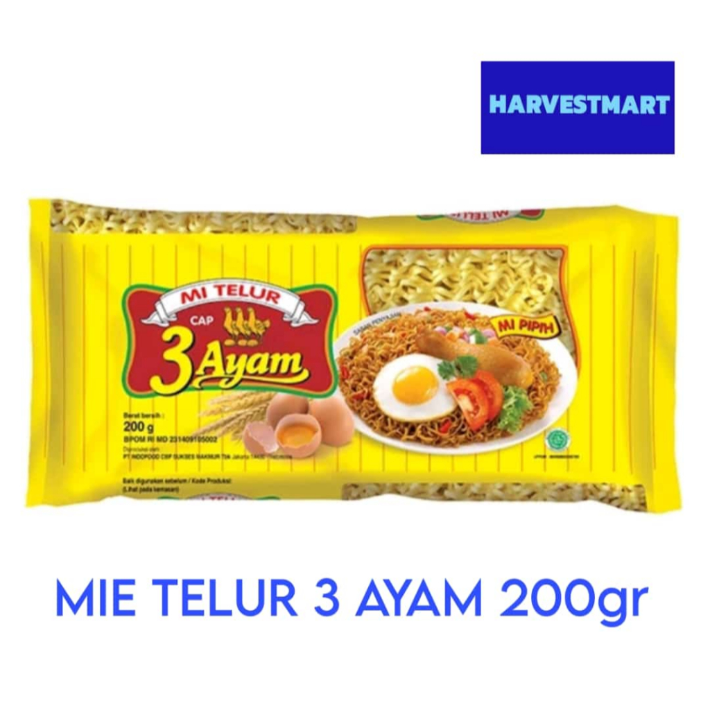 

MIE TELUR CAP 3 AYAM 200G//HARVESTMART