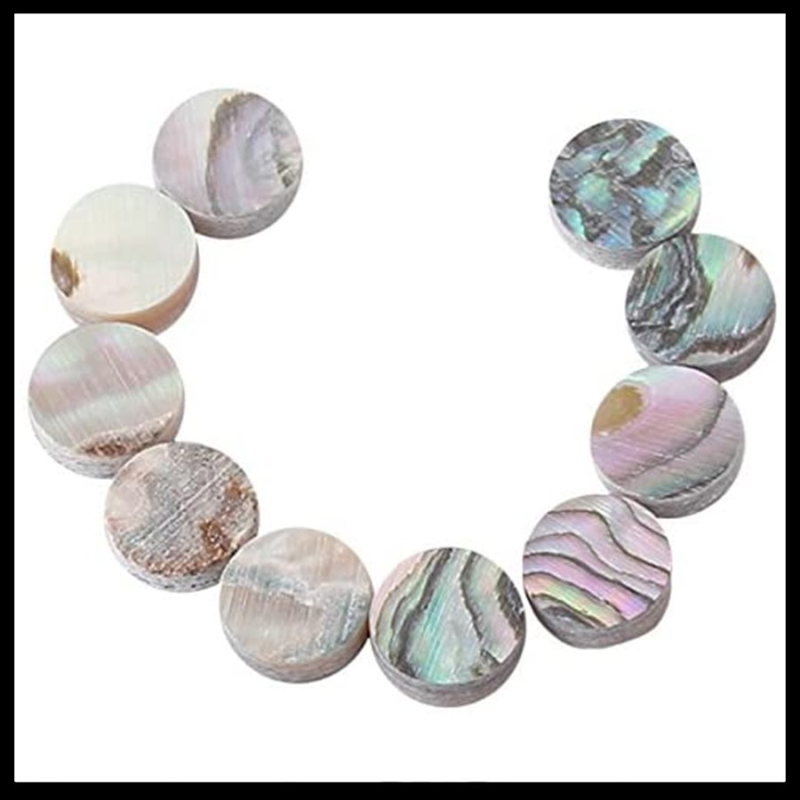 

Inlay Penanda Marker Dot Titik Fretboard Kerang Abalone 10Pcs