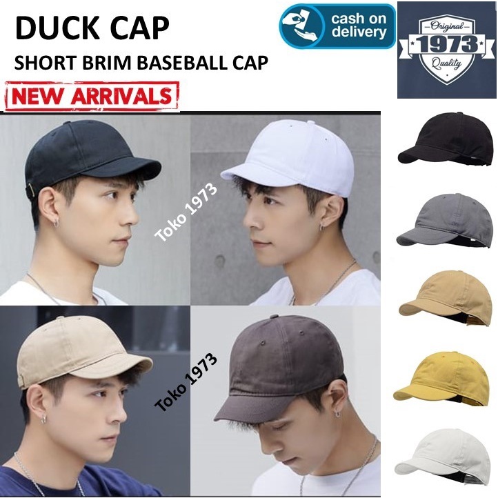 TERBARU Topi Baseball Cap Pria Wanita Topi Pendek SHORT BRIM CAP Kualitas Super