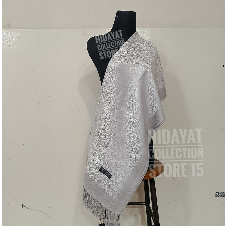 Pashmina Syal Batik Sutra Chasmere Rumbay / Selendang Leher / Shawl / Fashion Muslim