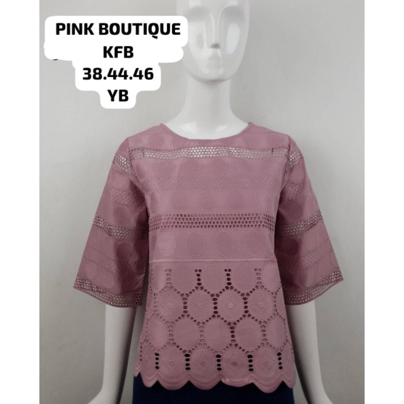 Atasan Blouse Wanita Modis Pink Butik Import Premium Bangkok