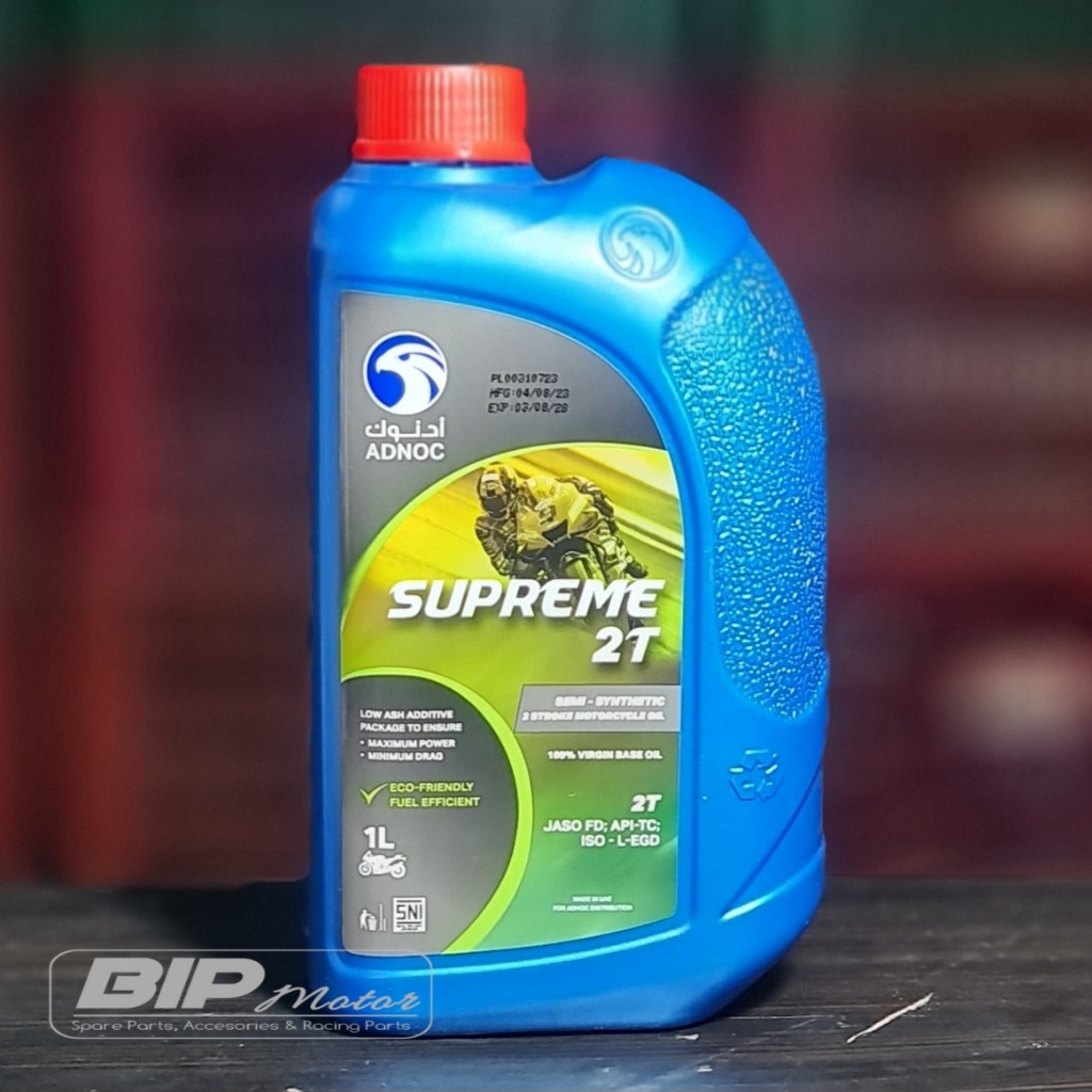 OLI ADNOC SUPREME 2T 1 LITER OLI SAMPING MOTOR 2TAK API TC JASO FD ORIGINAL / OLSAM ADNOC | ADNOC OL