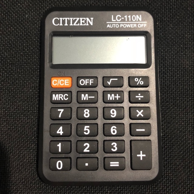 

Kalkulator 8 Digit Saku CITIZEN LC-110N / Pocket Calculator LC110N