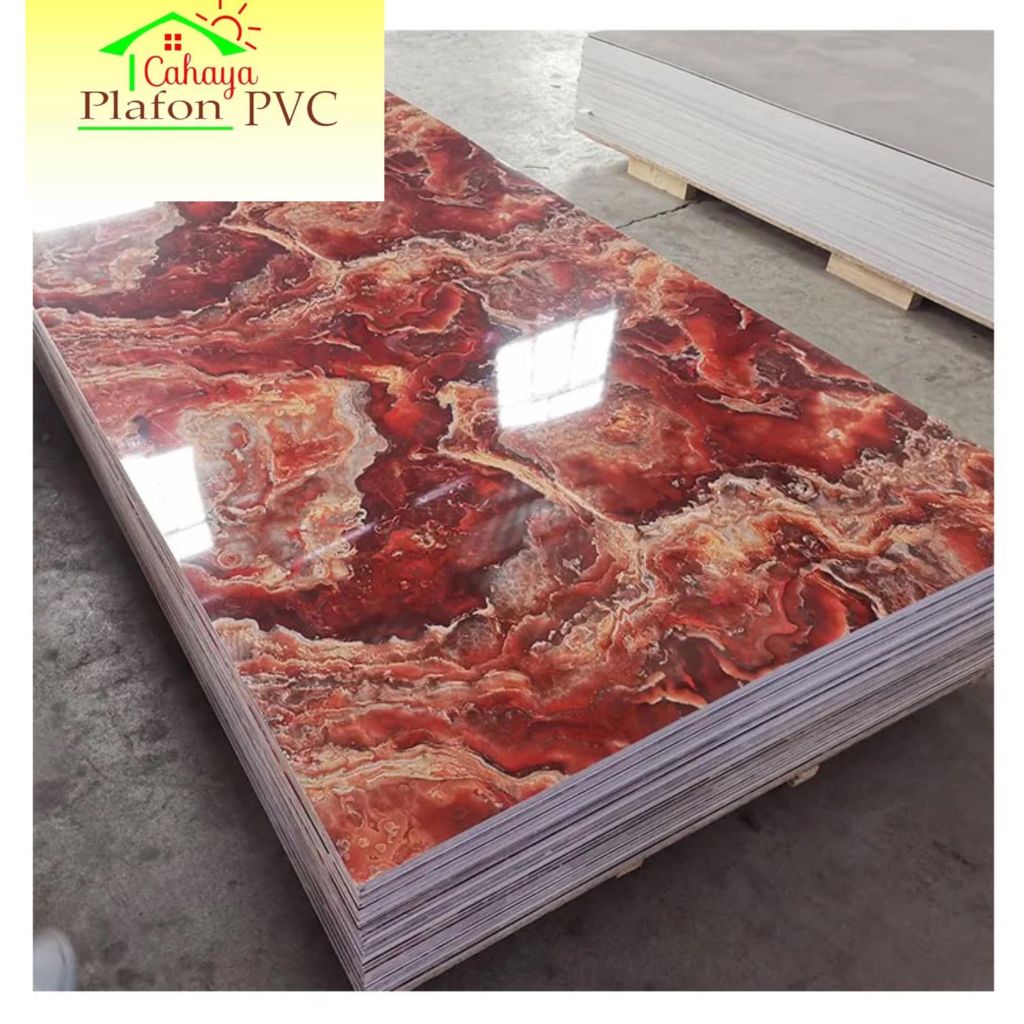 ( JABODETABEK SAJA, BACA DESKRIPSI !! INVOICE SAJA 3MM ) CAHAYA PLAFON PVC Marmer Board Wall Panel D