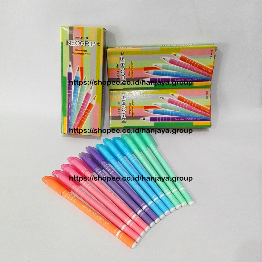 

Pena Ballpoint Pen Pulpen Castello Neogrip 0.5 isi 12 pcs