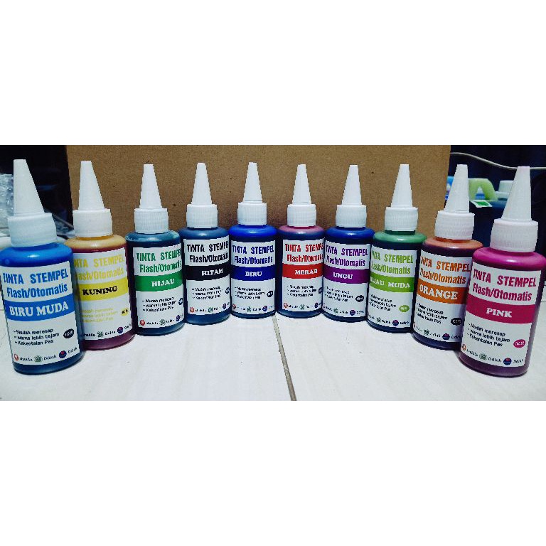 

KODE O1R TINTA STEMPEL WARNAFLASH 1ML ALL VARIANT WARNA BEST QUALITY MEDIA KERTAS