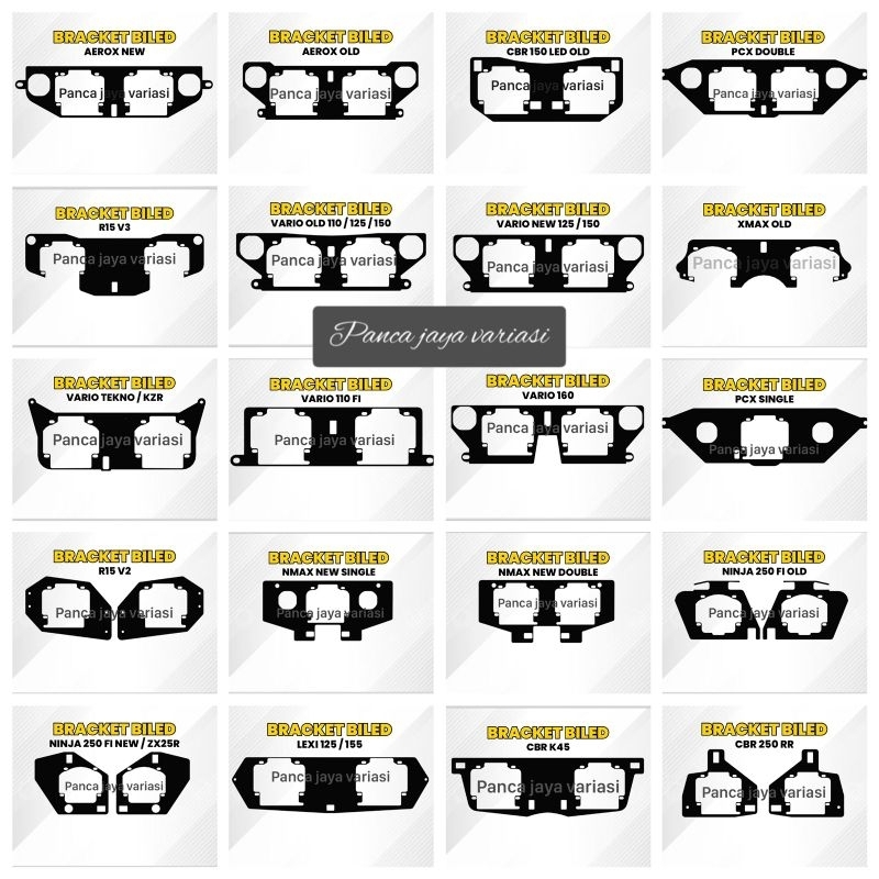 Bracket Breket Dudukan Lampu Projie Biled 2,5 inch HID Vario 160 Vario 125/150 New Vario 160 New Adv