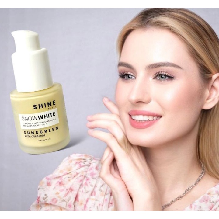 TERBARU Snow White Sunscreen SPF 45 By Shine Rusia Skincare Bpom Skincare Series Luminous Sunblock P
