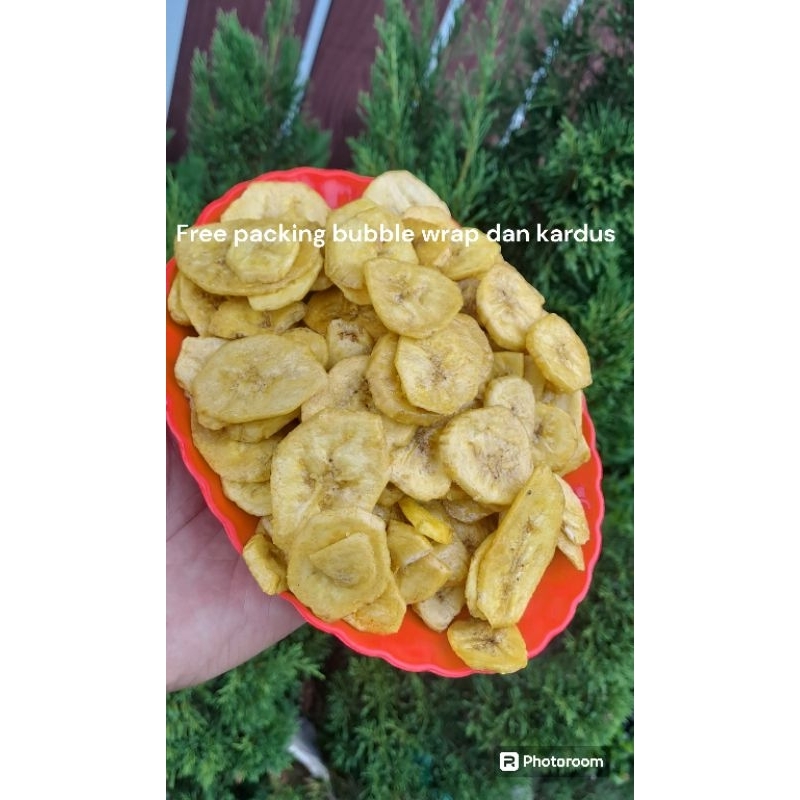 

keripik pisang koin manis free packing bubble wrap dan dus