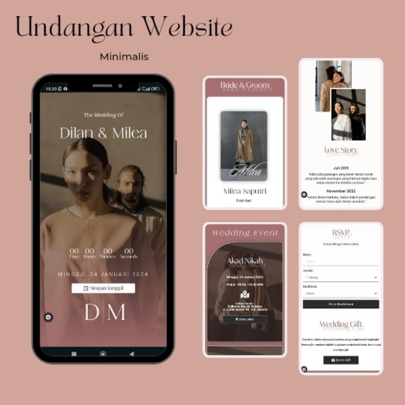Undangan Digital Web Desain Minimalis