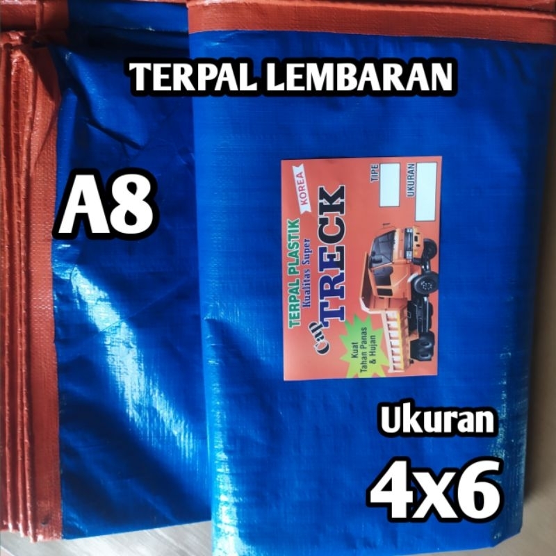 TERPAL LEMBARAN A8 UKURAN 4X6