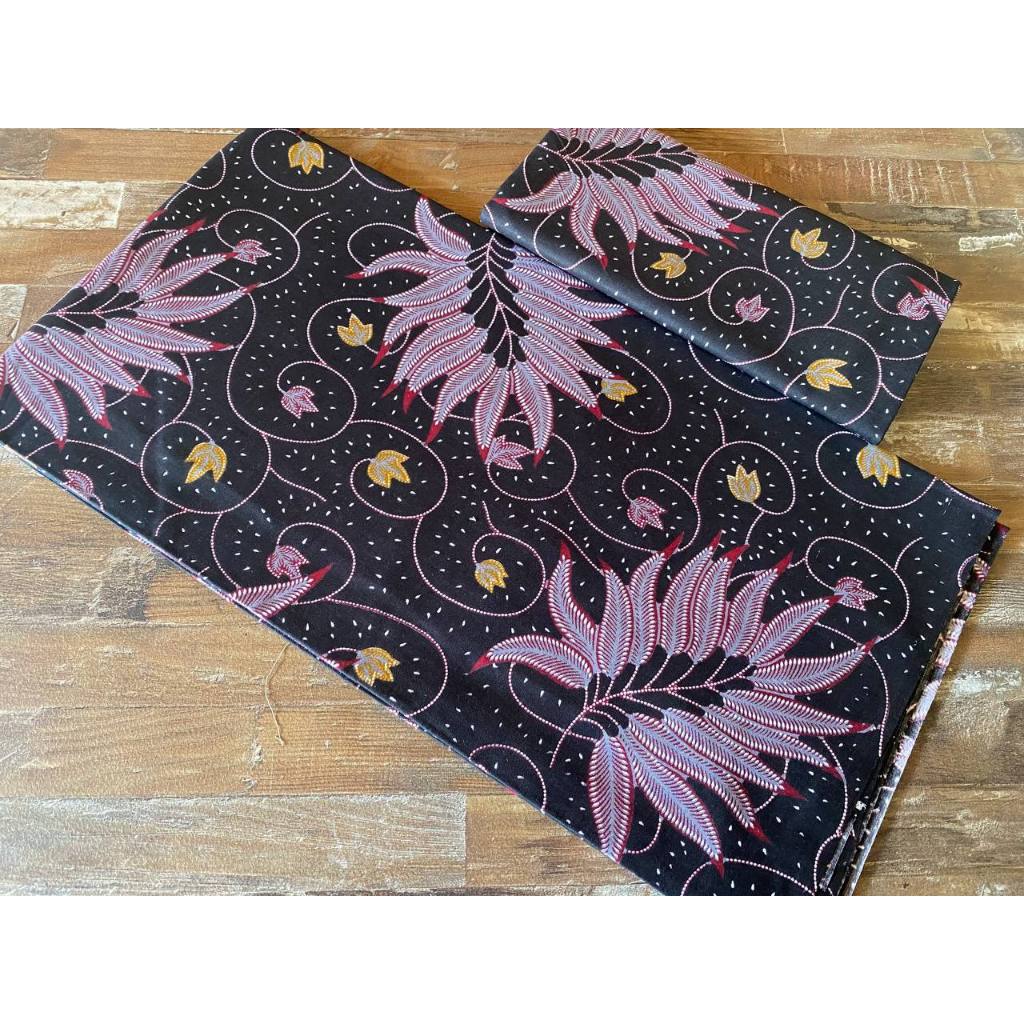 (Grosir Kain dan Sarung Batik) Bisa COD Kain Batik Meteran Murah Kain Batik Motif Bunga Tulip