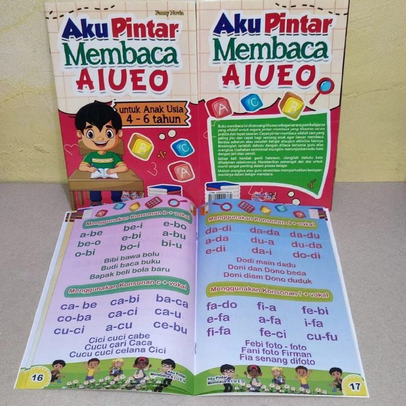 Buku Aku Pintar membaca Aiueo / buku belajar membaca anak