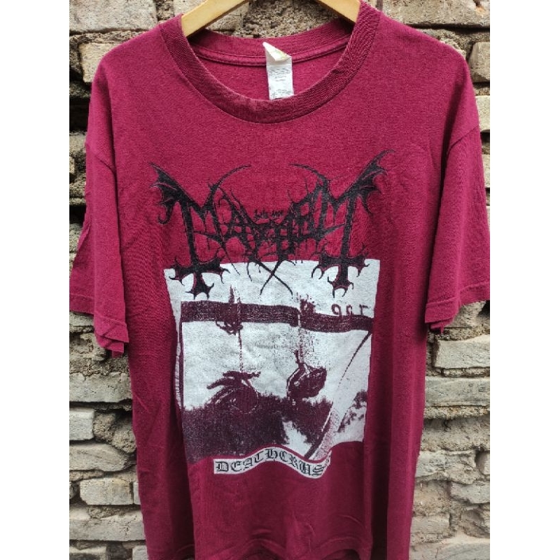 Kaos Mayhem Deathcrush Merah Maroon