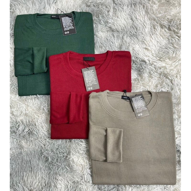 KAOS RIB PREMIUM / KAOS LENGAN PANJANG / KAOS GROSIR / KAOS RIB PREMIUM TEBAL