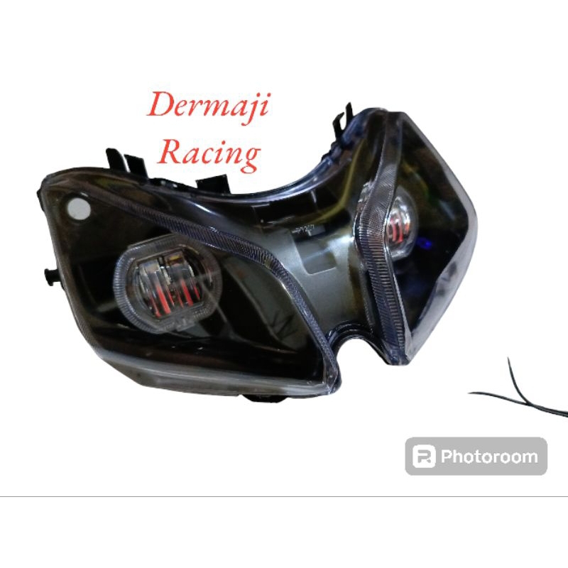 REFLEKTOR VARIO 110 KARBU DOBEL PROJI BILED 2 LENSA