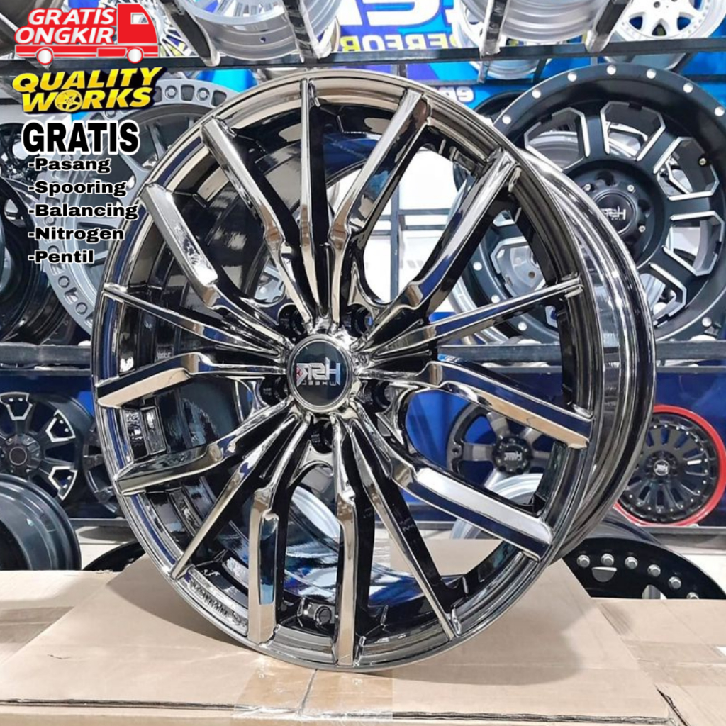 Velg Mobil Toyota Voxy Ring 18 Velg Hsr Evokes Black Chrome