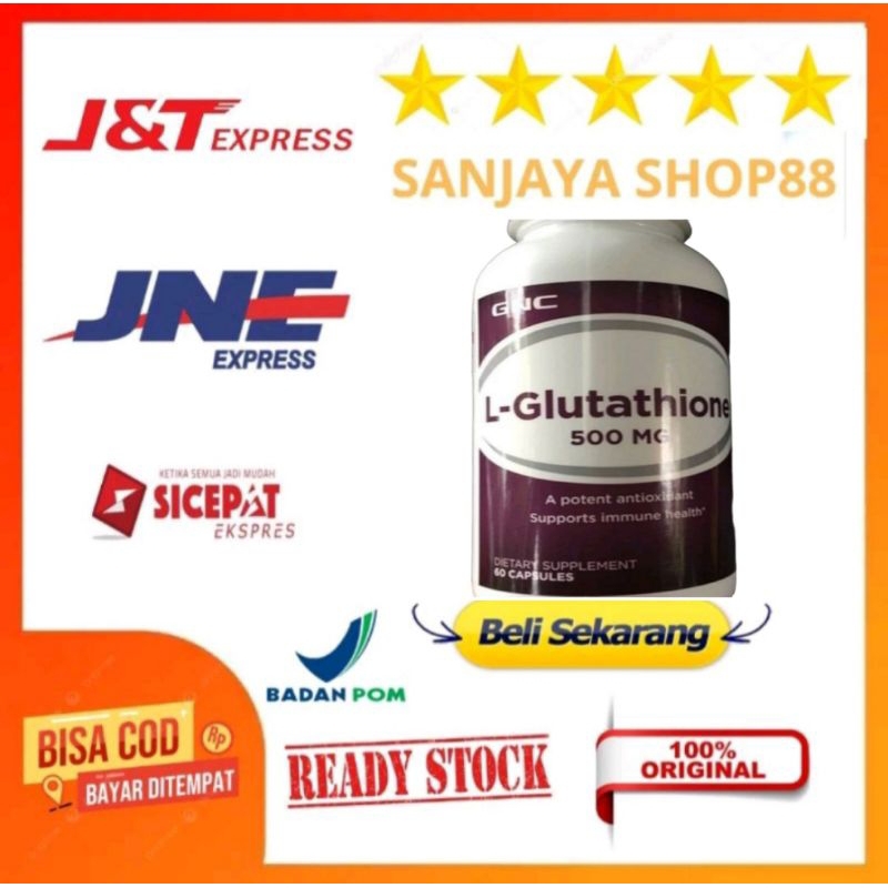 l glutathione 500mg Pemutih Kulit Isi 60 Kapsul Original Bpom