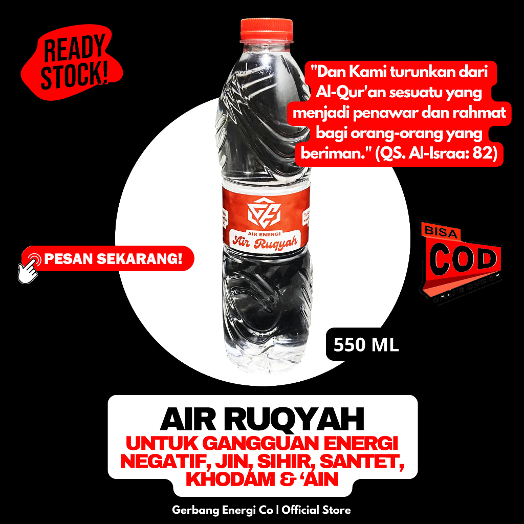 

Air Ruqyah - Air Energi - Air Doa - Air Berkhasiat - Air Kesehatan - Air Ruwatan - 550 ML
