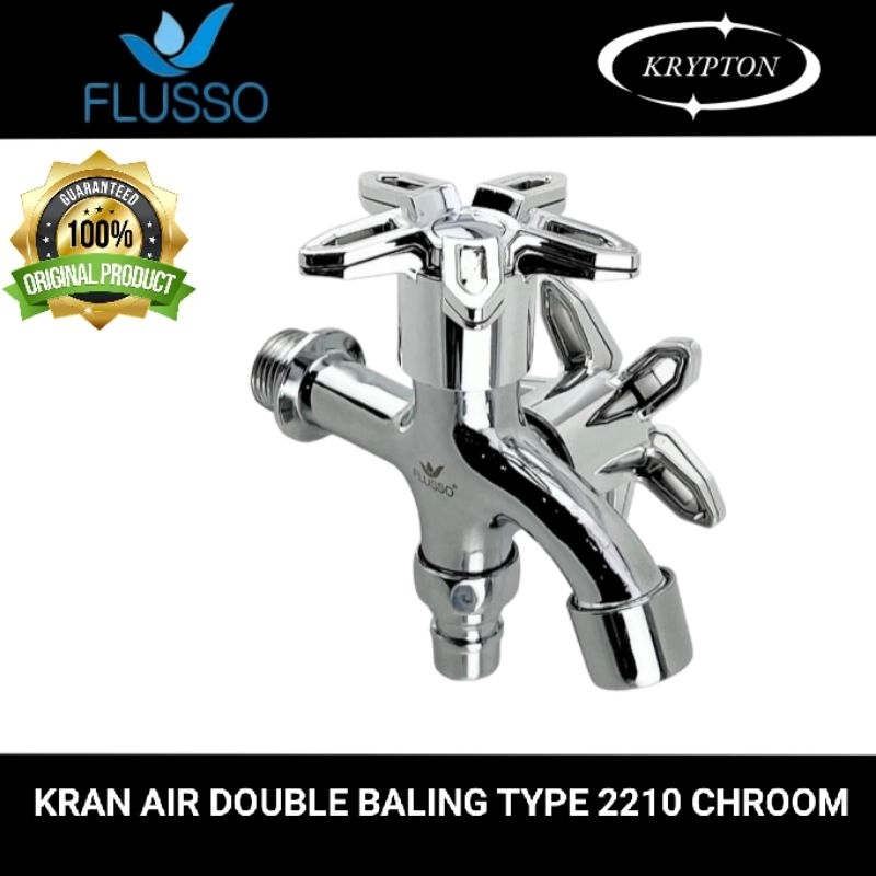 flusso kran air double / kran shower panas dingin type 2210 handle baling original