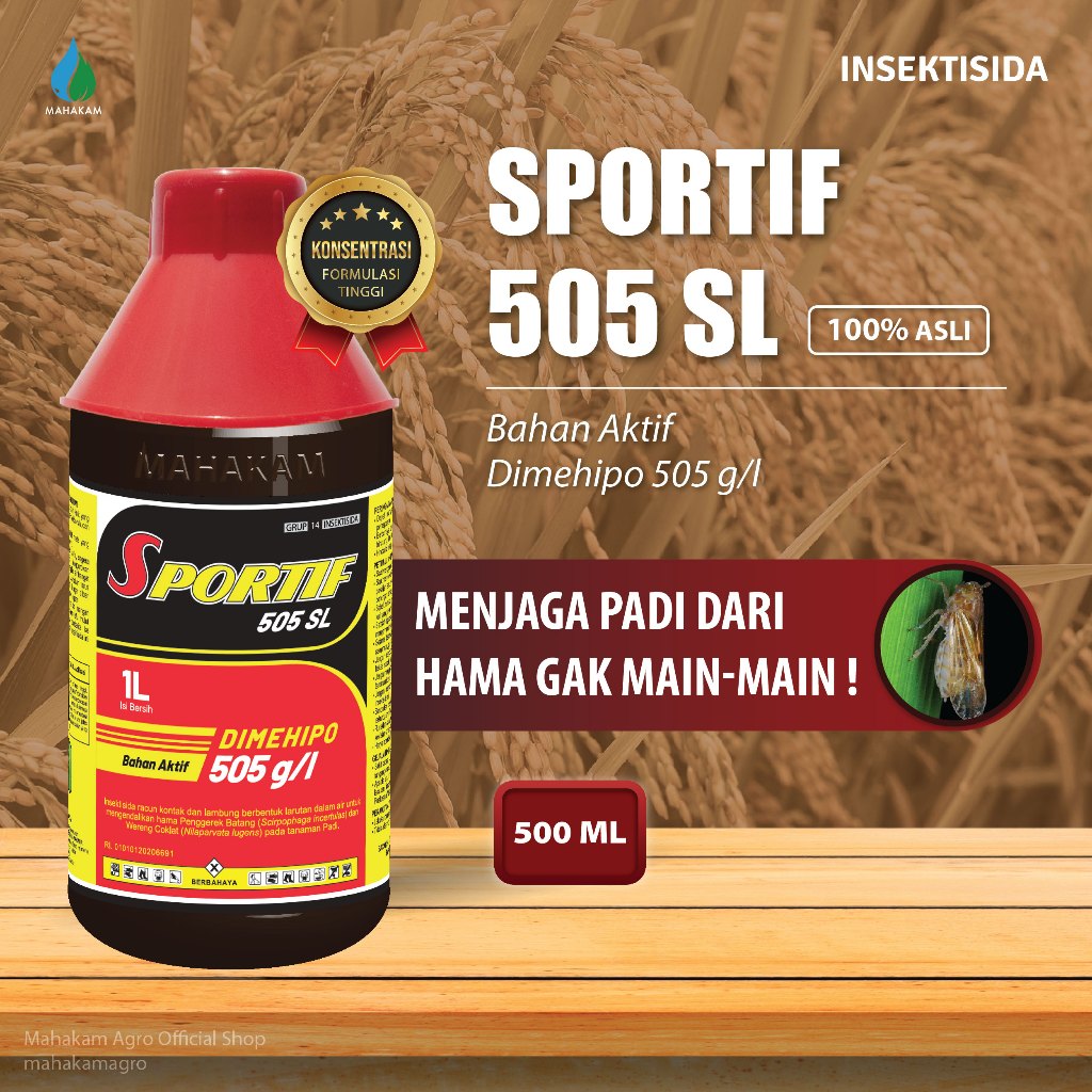 Mahakam Sportif 505 SL 500 ml - Insektisida Pestisida Pembasmi Hama Penyakit Tanaman Padi