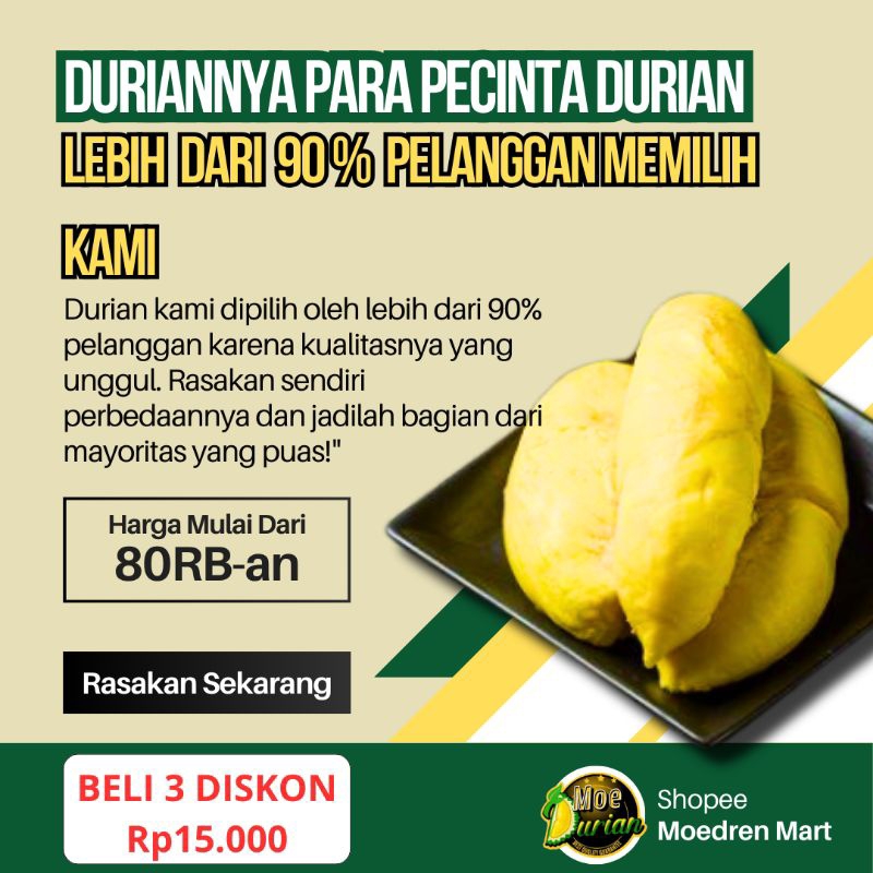 

Durian Kupas Montong Duriannya Para Pecinta Durian