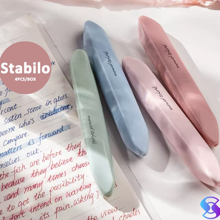 

KODE I47D 4pcsBox Soft Tip StabilohighlighterSuning Mall