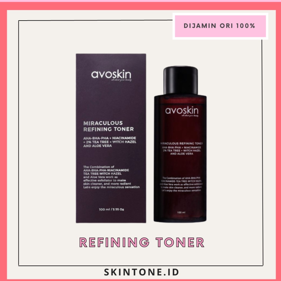 D2289 AVOSKIN Refining Toner Eksfoliasi 1ml dan 2ml Miraculous Refining Toner AHA BHA PHA Eksfoliasi