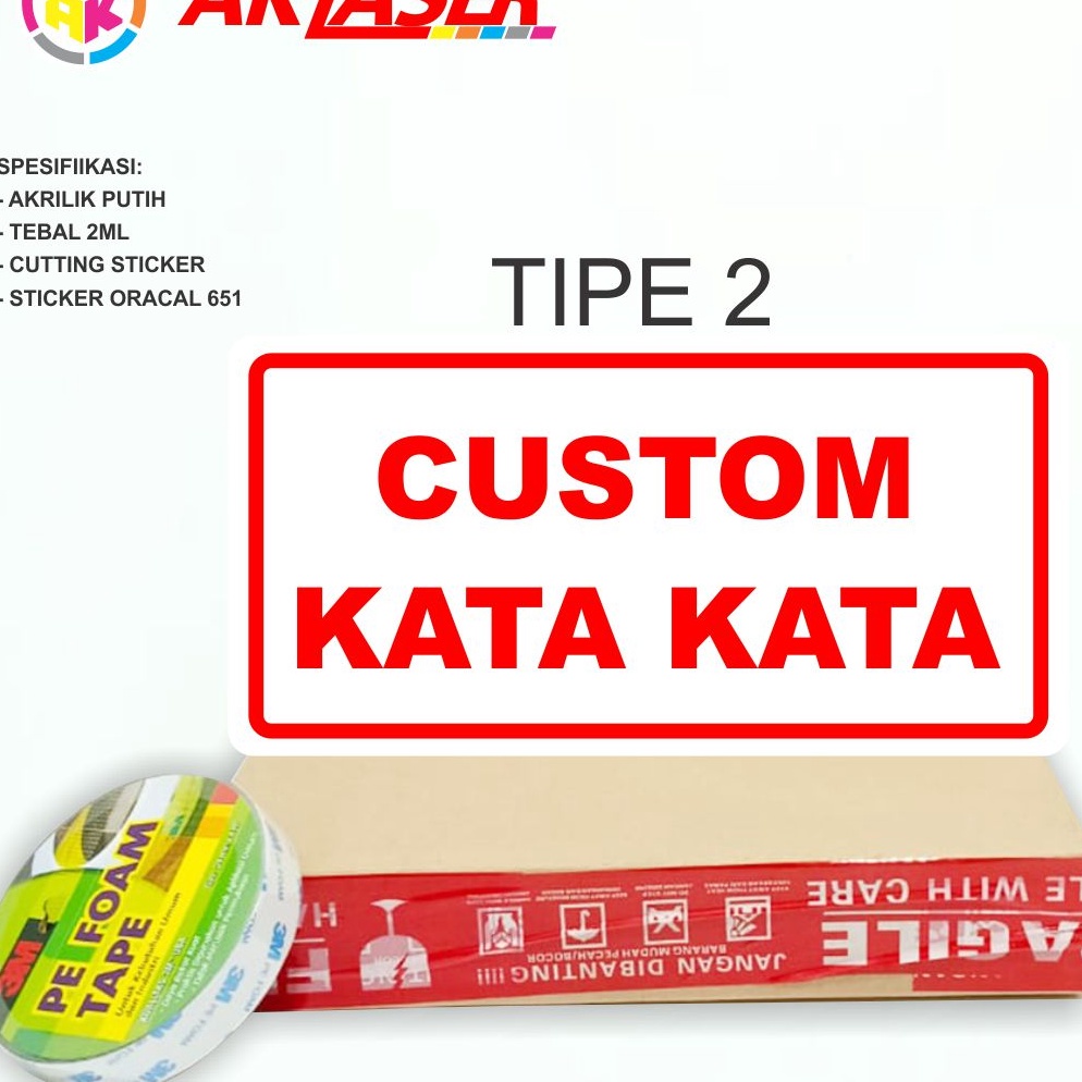 

KODE U87I AKRILIK PUTIH CUSTOM TULISAN KATA KATA TIPE 2