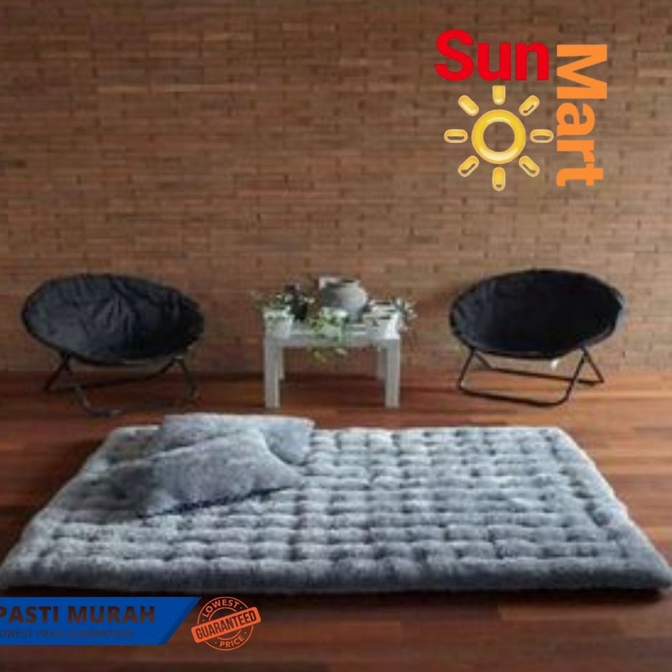 Paling Laku  TERBAIK Kasur Cimol Bulu Rasfur 2 Bantal  Matras Bulu Tebal