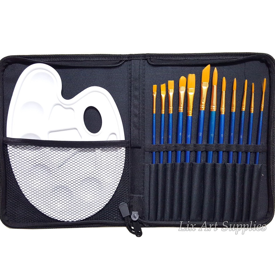 

KODE I36S Joyko Kuas Lukis Set 12 Palet Storage Bag Art Brush Set 12