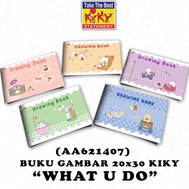 

KODE Y33P PAK Buku Gambar KIKY A4 ukuran 2x3 1 pak isi 5 pcs