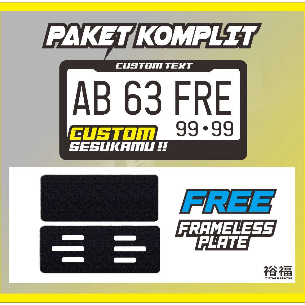 KODE F36J Plat Nomor Akrilik jepang  US  JDM Custom Frame  Plat  PNP SEMUA MOTOR