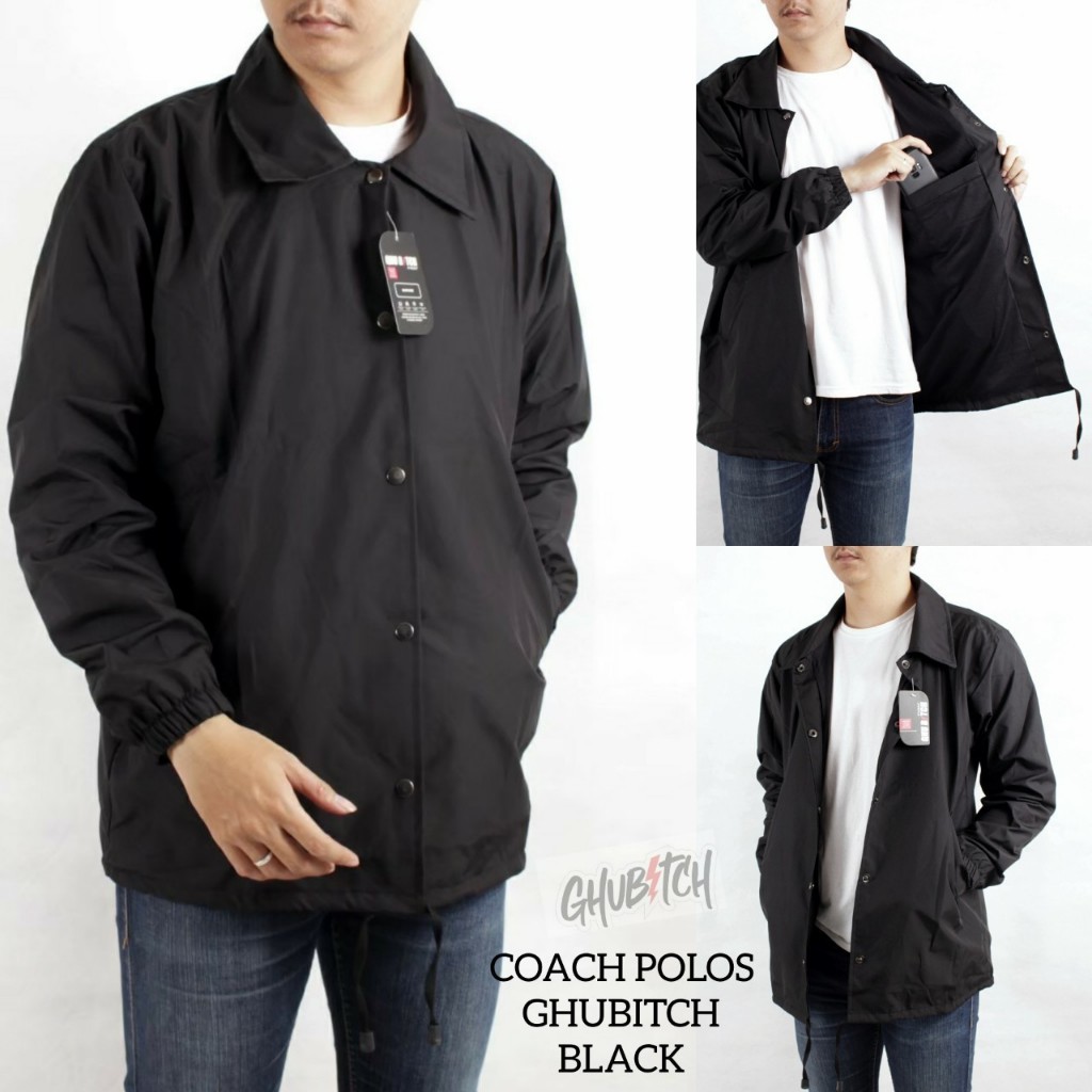 Jaket coach polos simple pria ORIGINAL FLOWER COUNTRY - jaket pria - jaket taslan waterproof