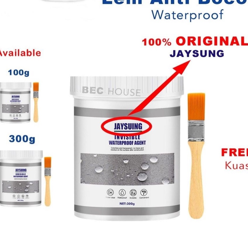 

KODE U3G FAUS Lem Transparan Jaysuing Cat Anti Bocor Invisible Waterproof Insulating Sealant KERAMIK KAMAR MANDI KOLAM