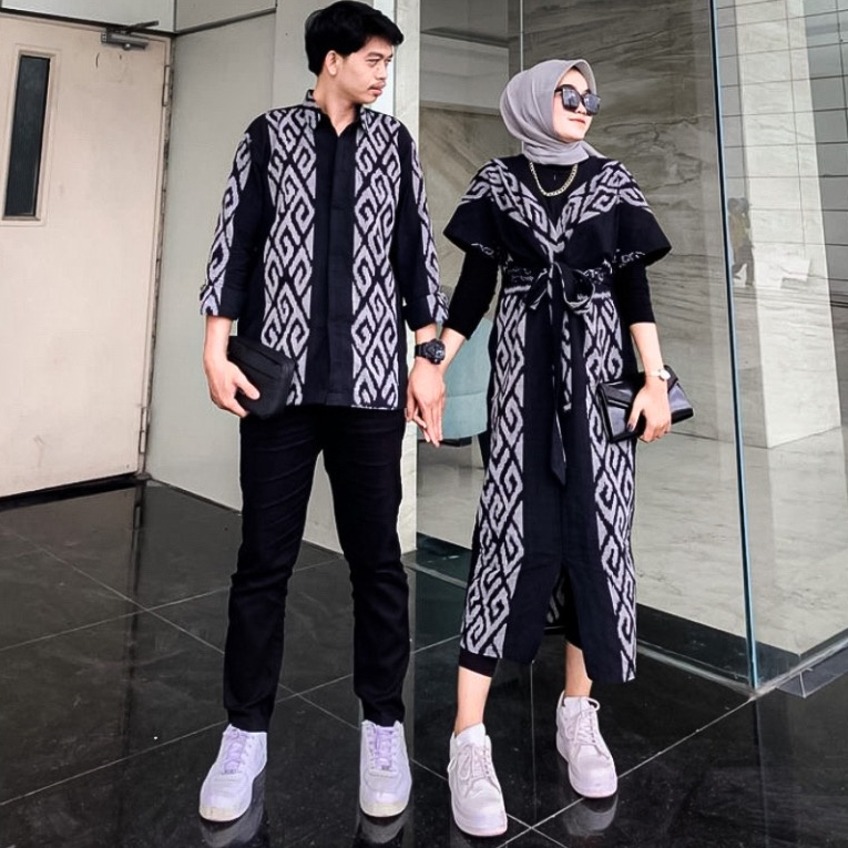 Baju tenun couple rania baju tenun couple kekinian dres toraja kemeja tenun motif toraja