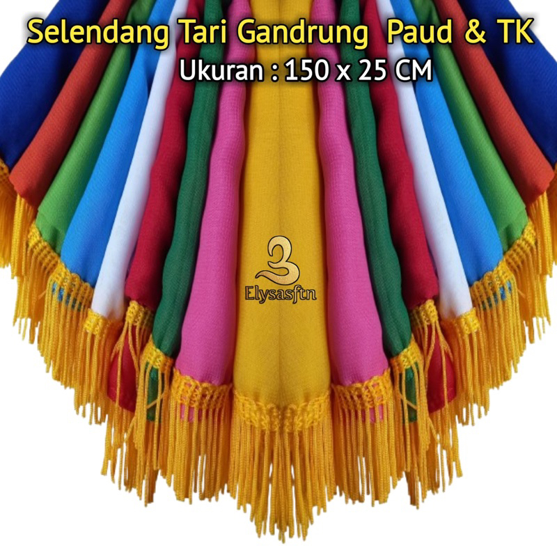 [150 x 25 CM ]Sampur tari anak paud gandrung, selendang tari anak paud