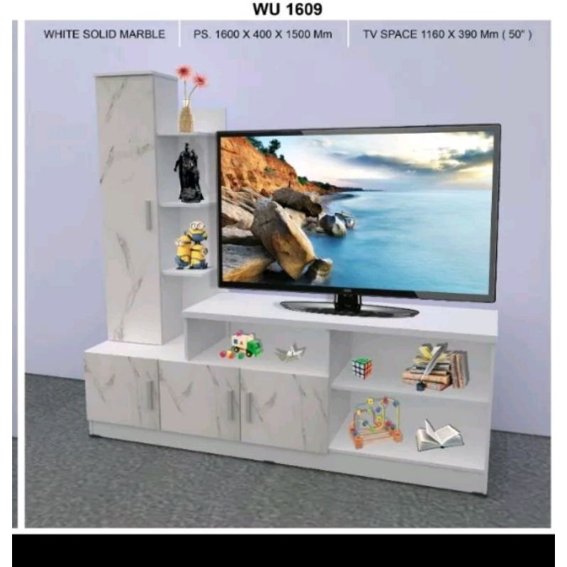 RAK TV MINIMALIS BESAR 1608 / RAK TV MINIMALIS BARU bandung / RAK TV TERBARU / LEMARI TV MINIMALIS