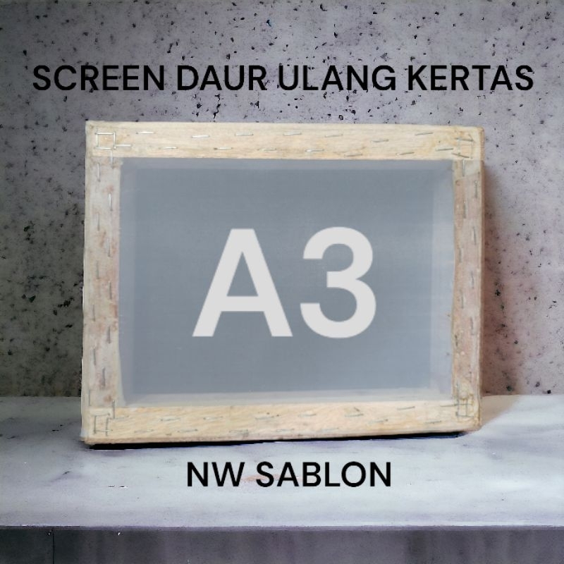 

Frame Screen daur ulang kertas, cetakan bubur kertas Ukuran A3