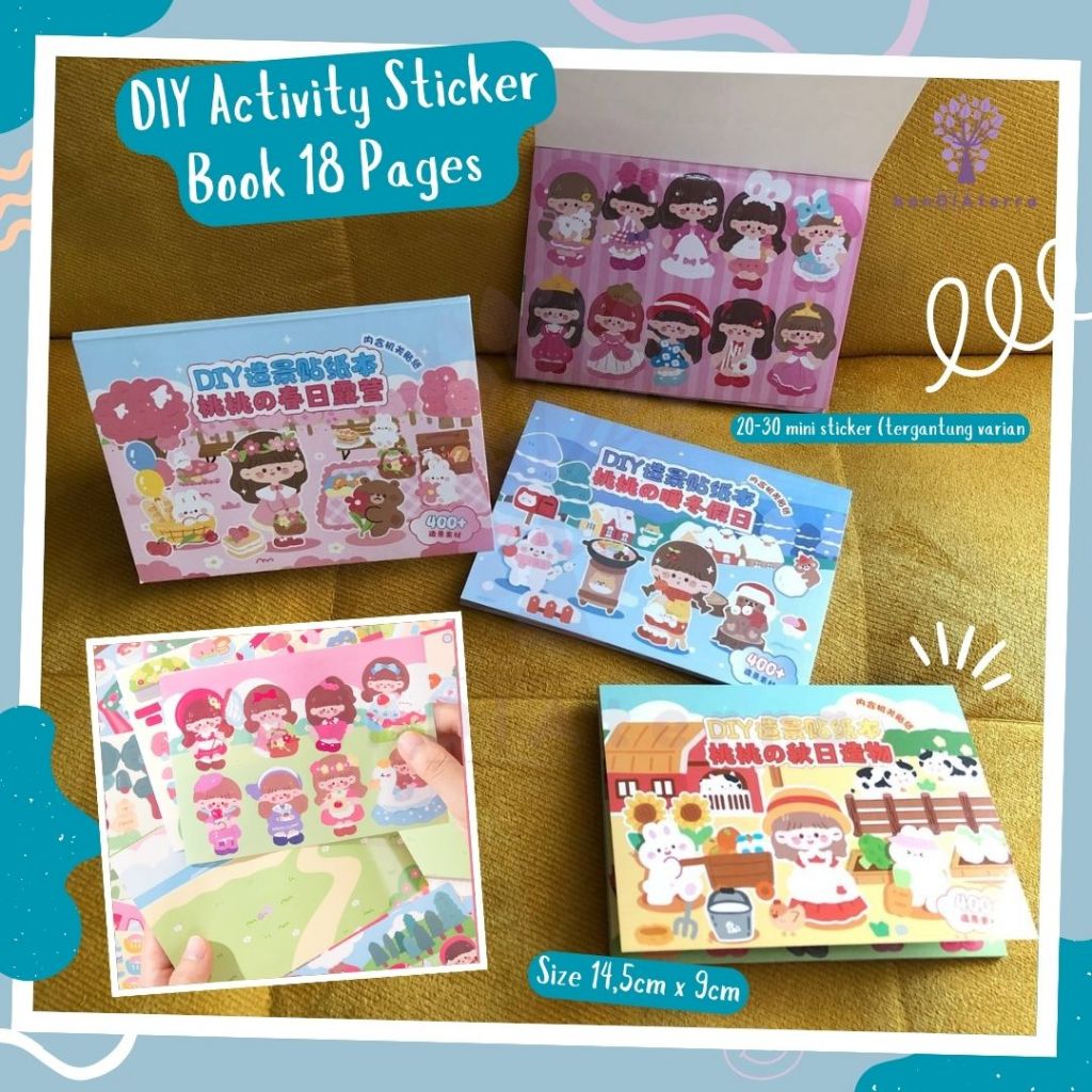 

Cute Style Replacement Activity Sticker Book / Buku Aktivitas Stiker Lucu Anak Perempuan 2184