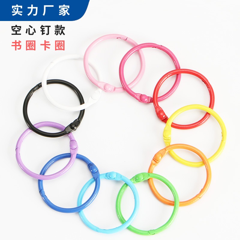 besar 45 mm Ring O Gantungan Kunci/Bulat Buka-Tutup Warna Permen Diameter luar 45 dalam 39 bookring