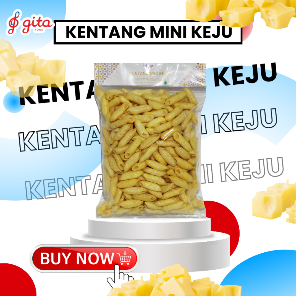 

Snack Kentang Mini Keju Manis Gurih Kemasan [200 g]